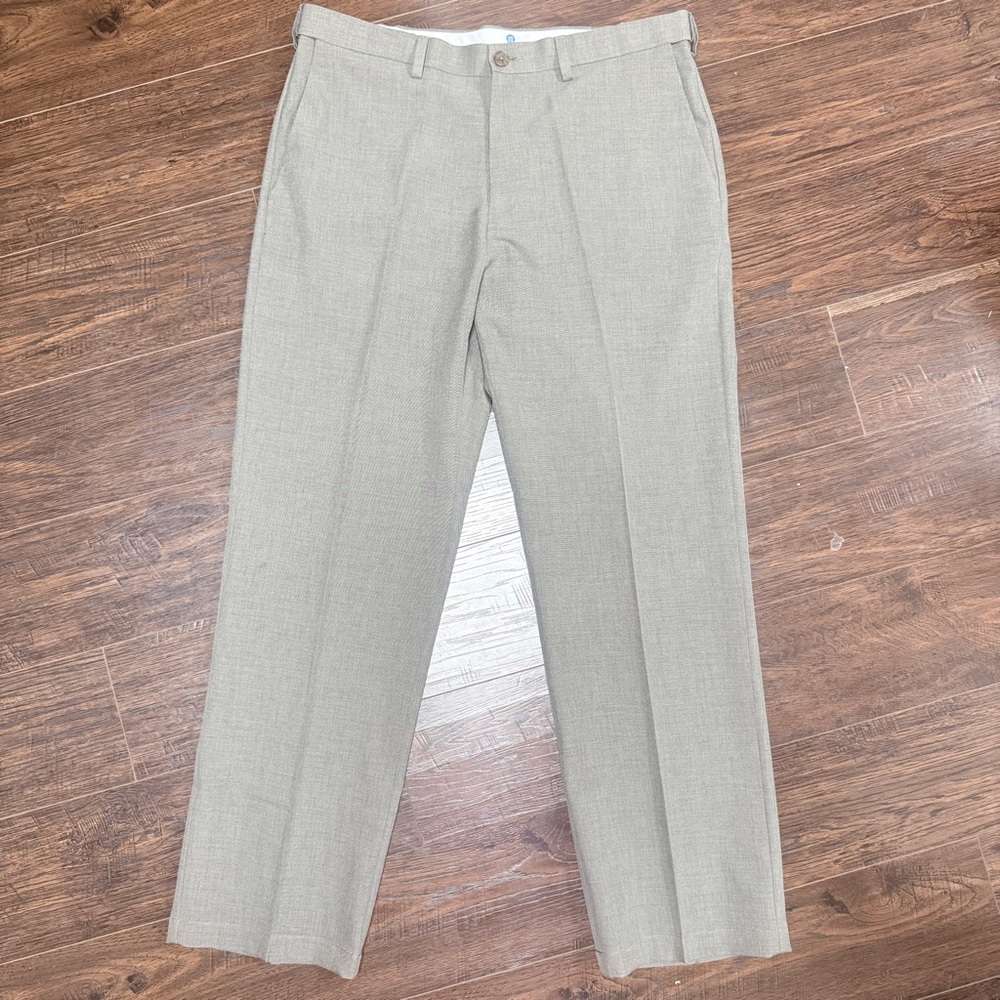 HAGGAR EXPANDABLE WAIST GRAY BROWN 36x31 pants